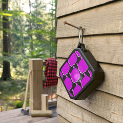 Iconic Pattern Pink & White Mashup Outdoor Bluetooth Speaker