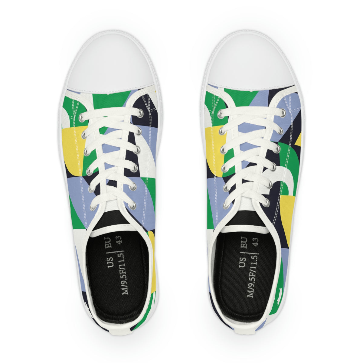 Abstract Geometry Low Top Sneakers