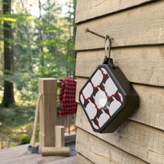 Iconic Pattern Red & White Mashup Outdoor Bluetooth Speaker